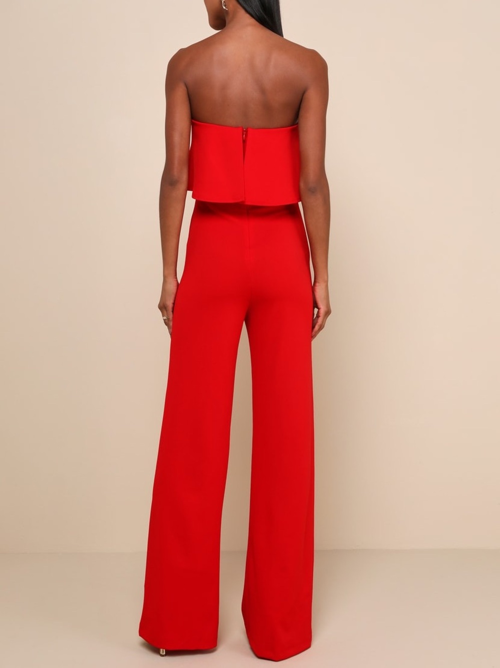 Lulus (By The Way) Power of Love Red Strapless Jumpsuit - Picture 2 of 7